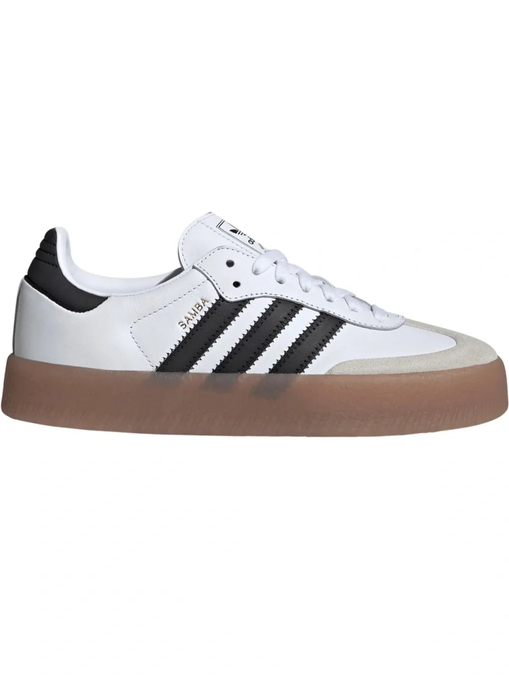 NEW adidas Samba Sneaker in White Core Black Gold Met - Picture 3 of 13